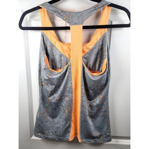 The North Face Women's Vapor Wick Floral Gray & Orange Tank Top Size M - Picture 3 of 9